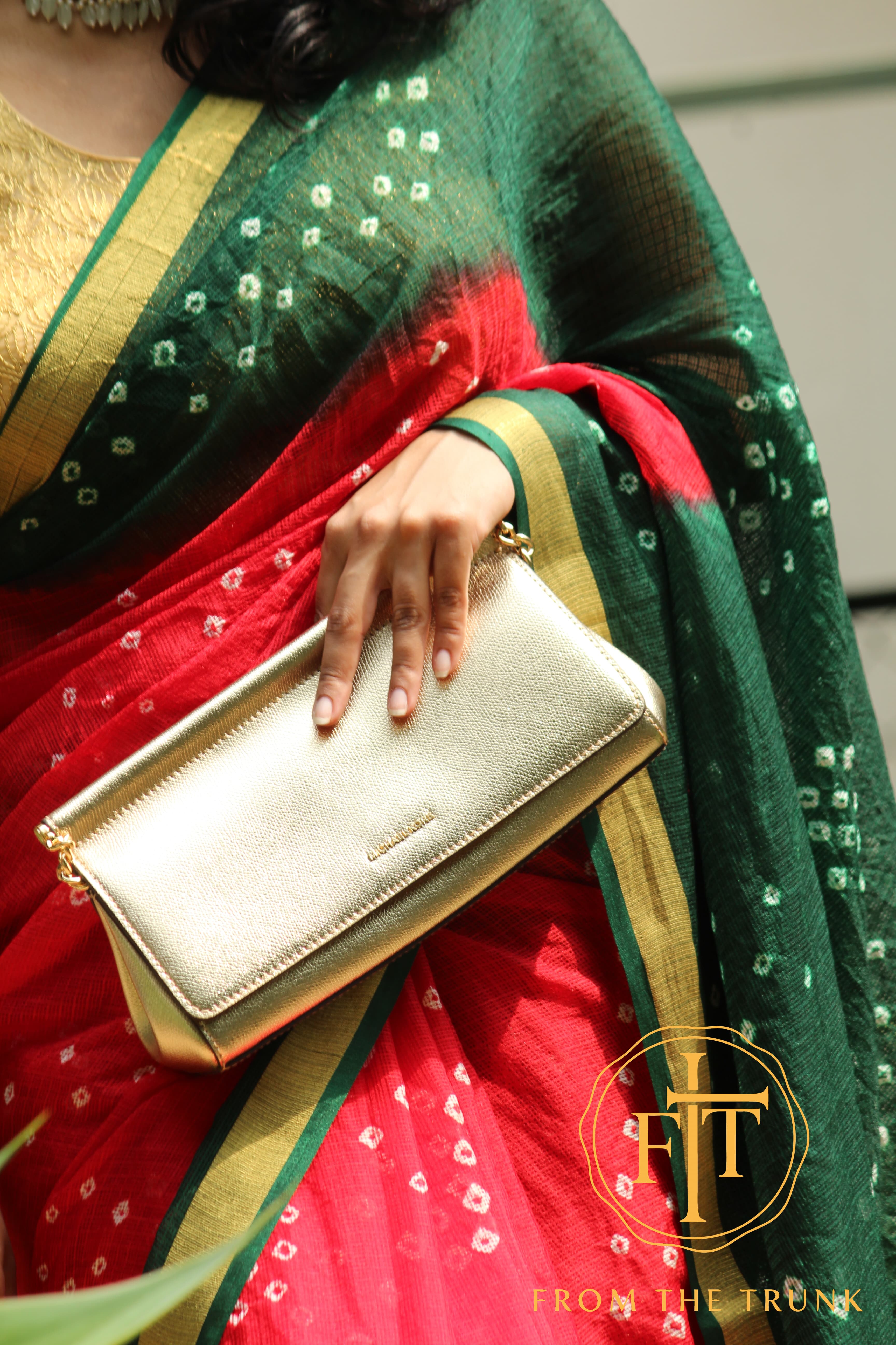 Kempu Pachai & Bandhani