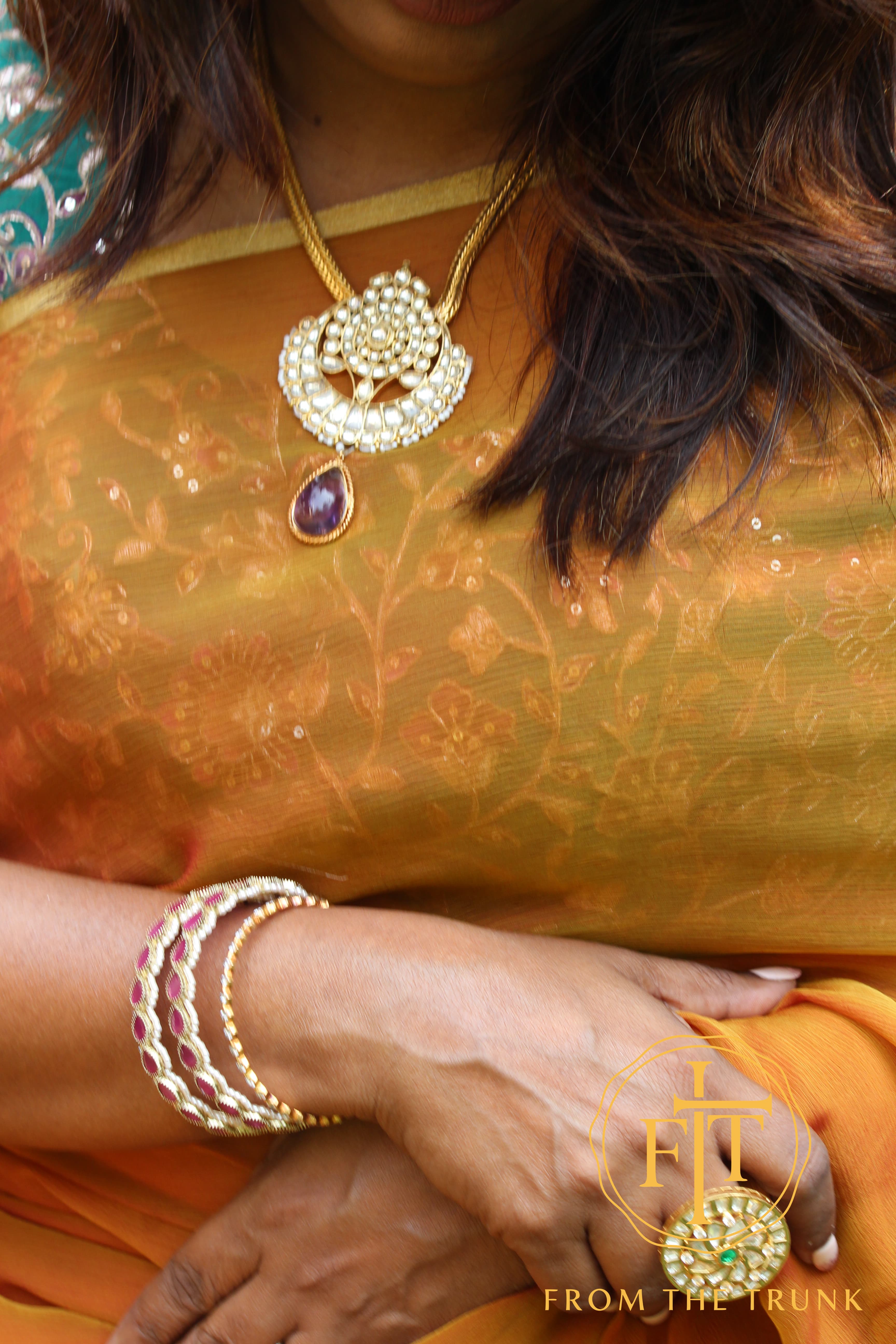 Kesari Sunset Chiffon Saree