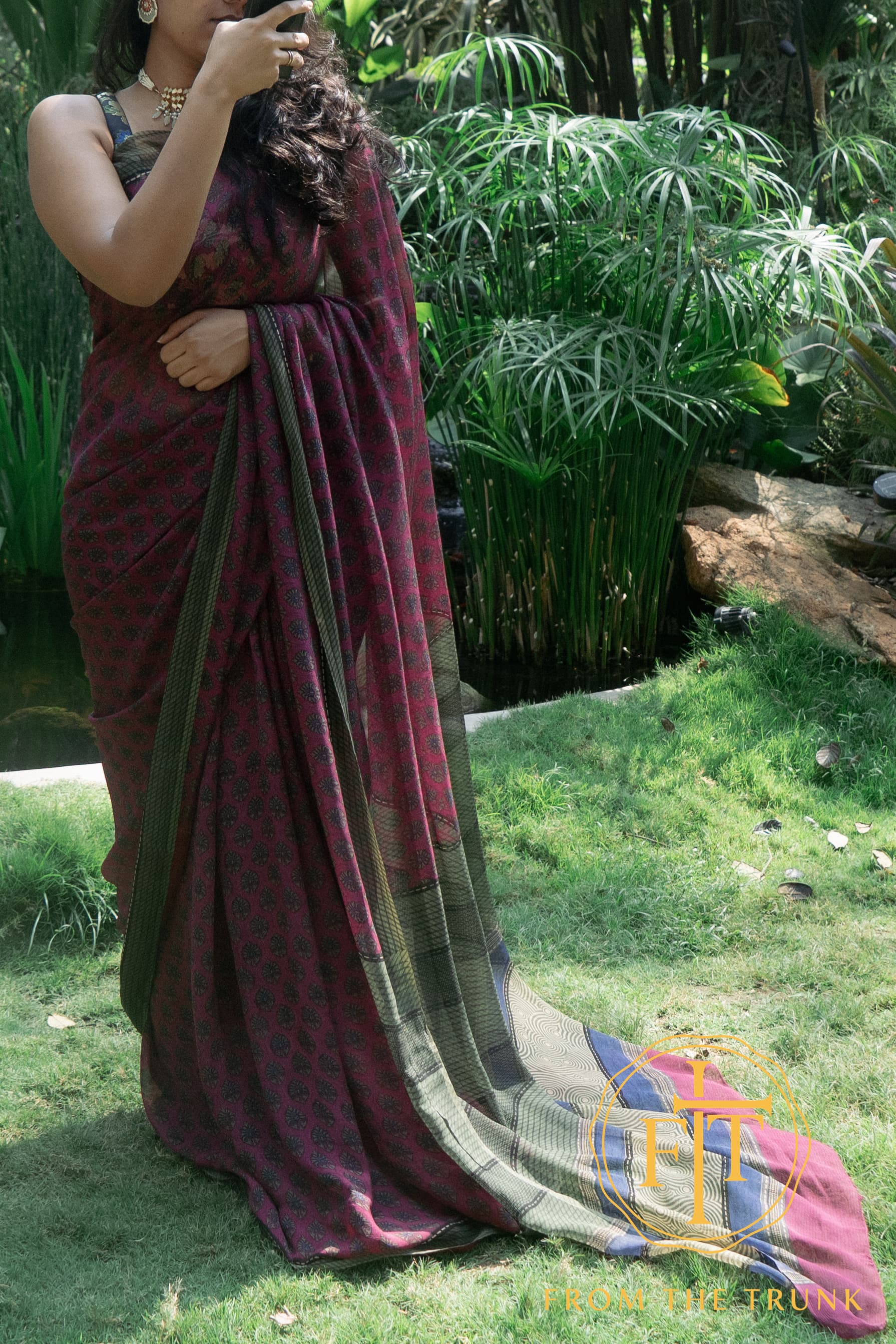 Magenta Mist Chiffon Drape