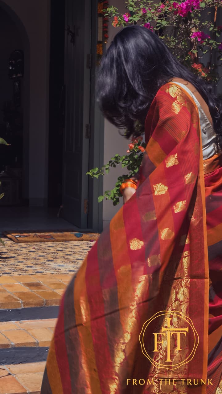 Autumn Ember Golden Leaf Cotton