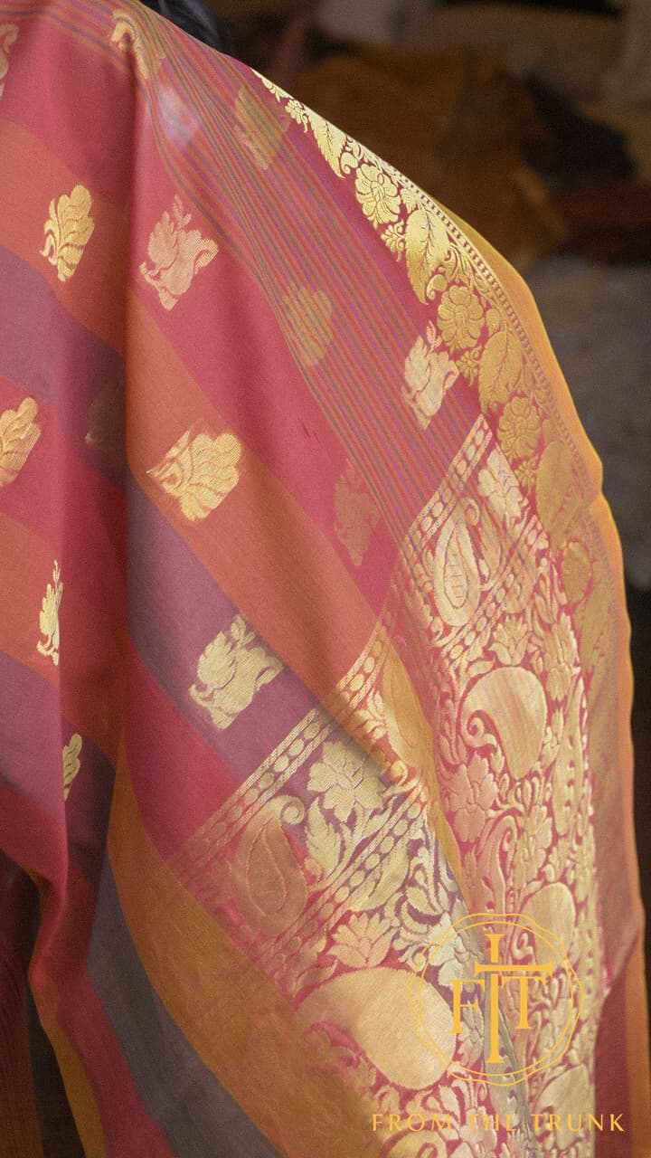 Autumn Ember Golden Leaf Cotton