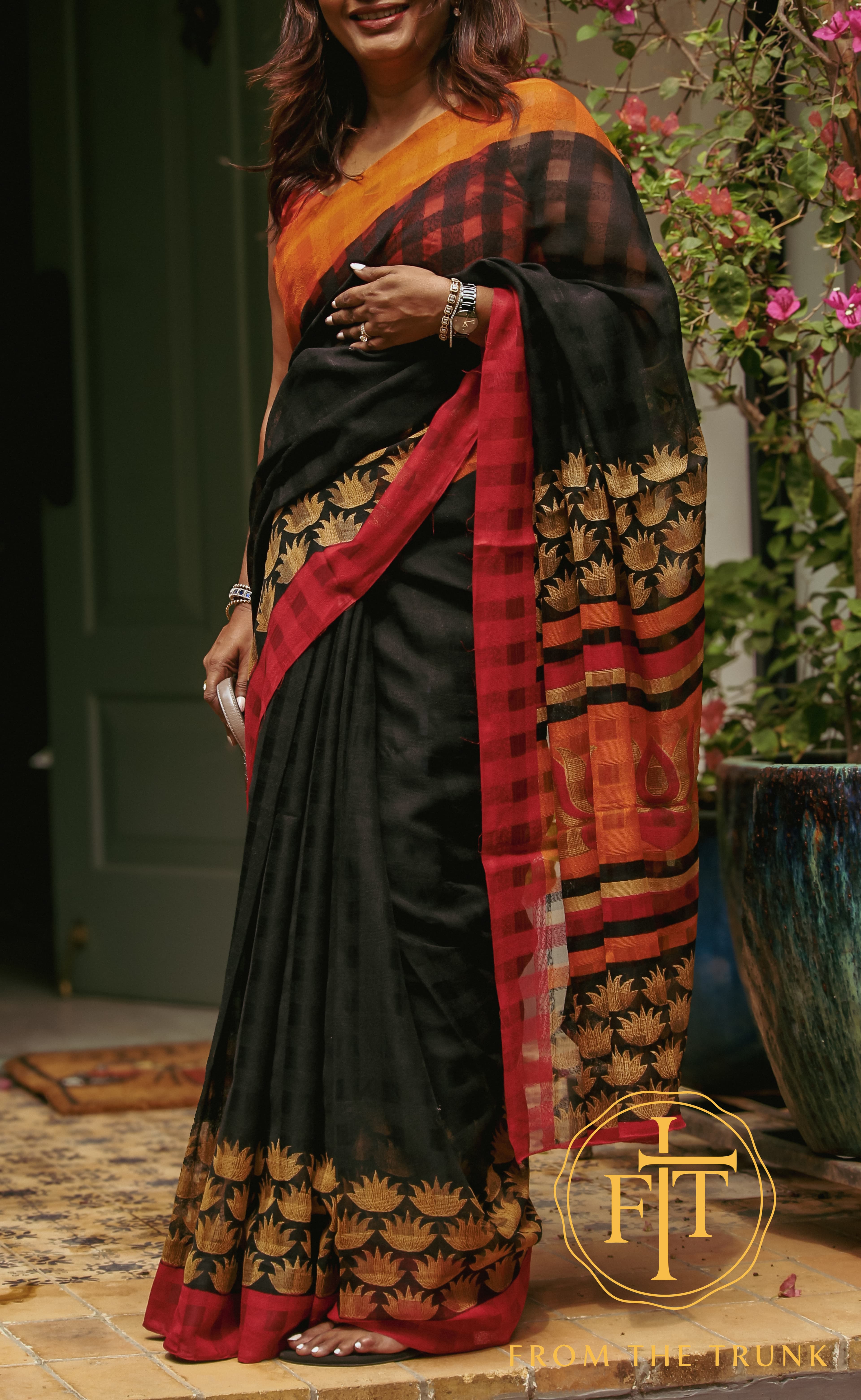 Twilight Orange Cotton Weave