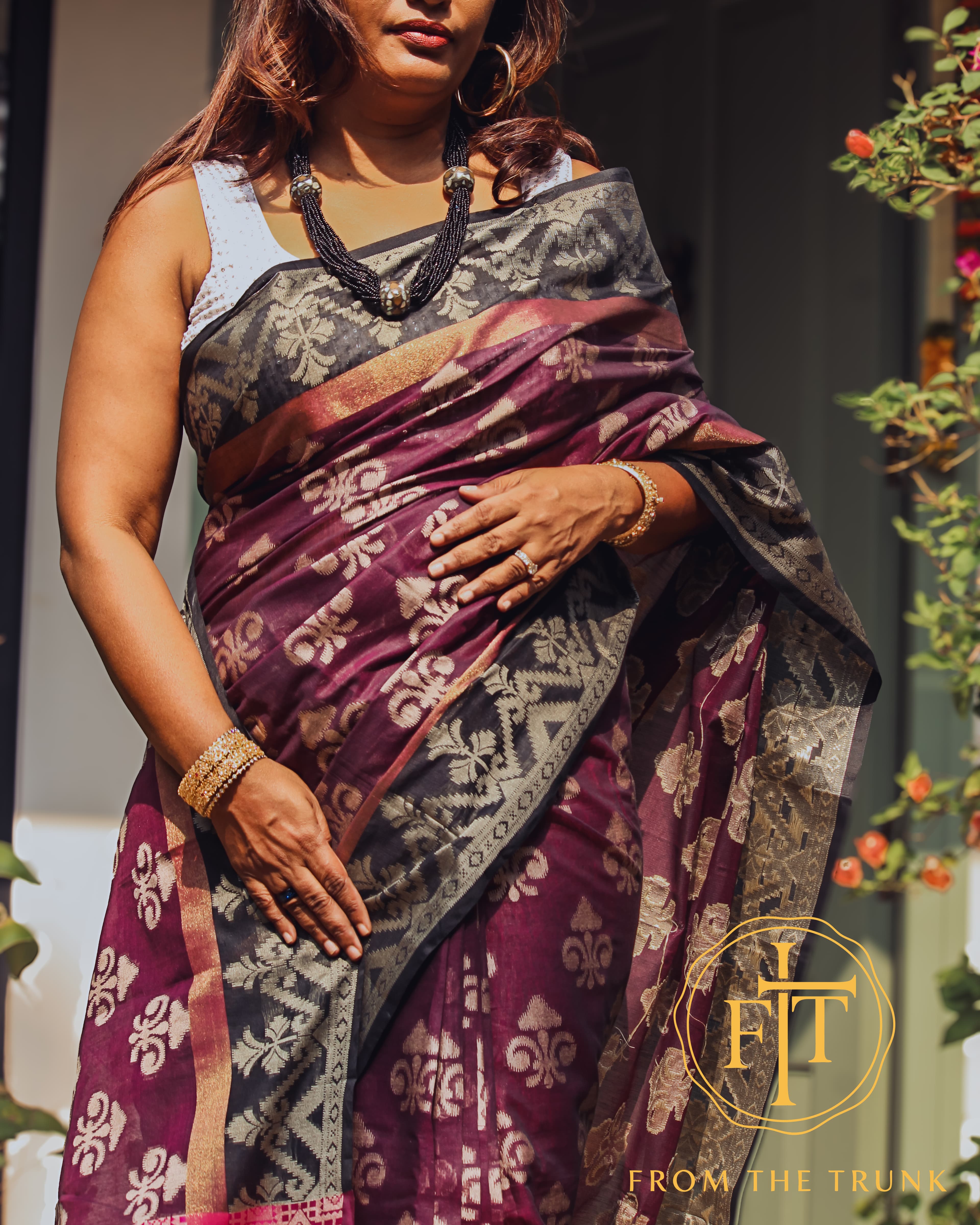 Maroon chettinad cotton