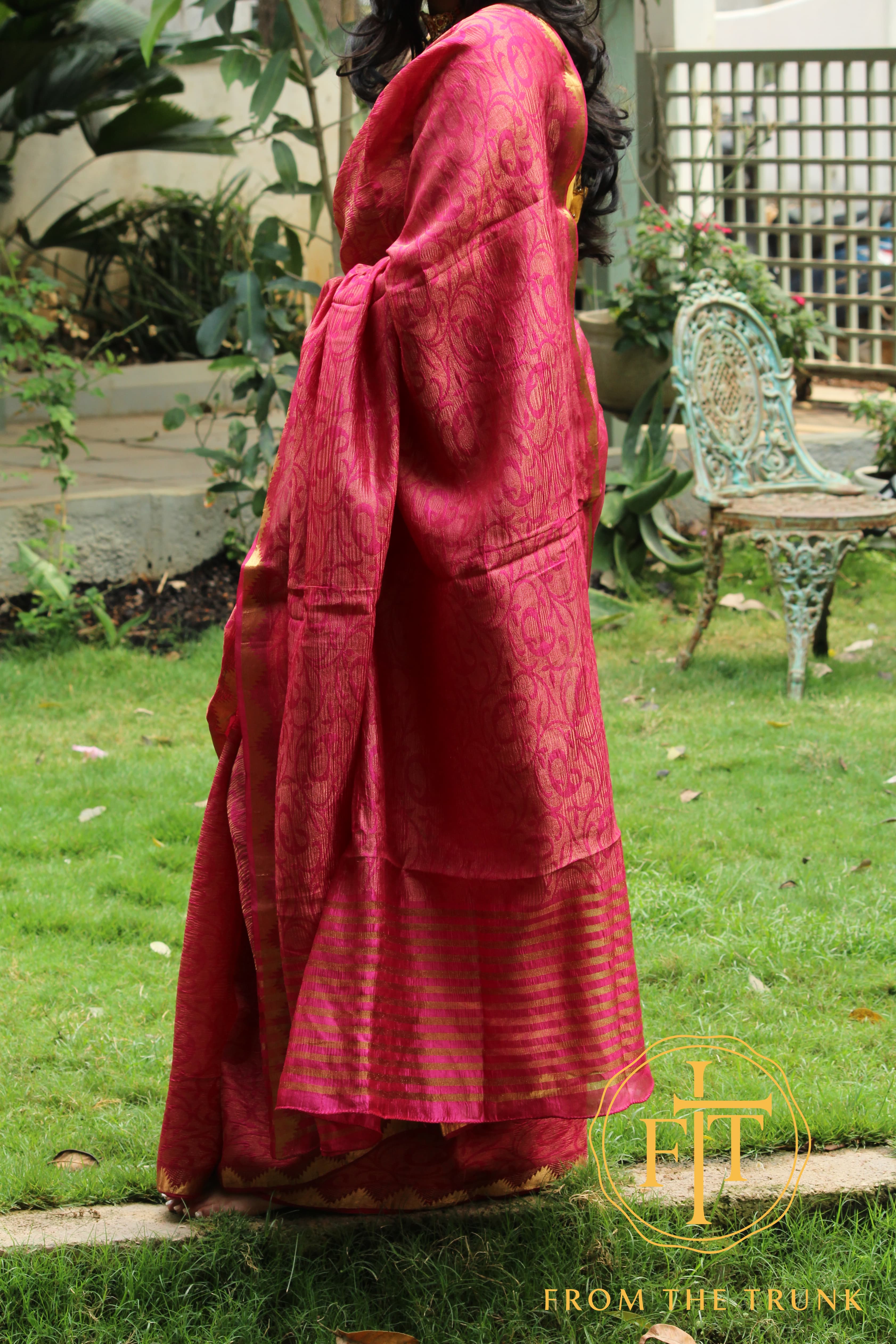 Pink Katan temple border