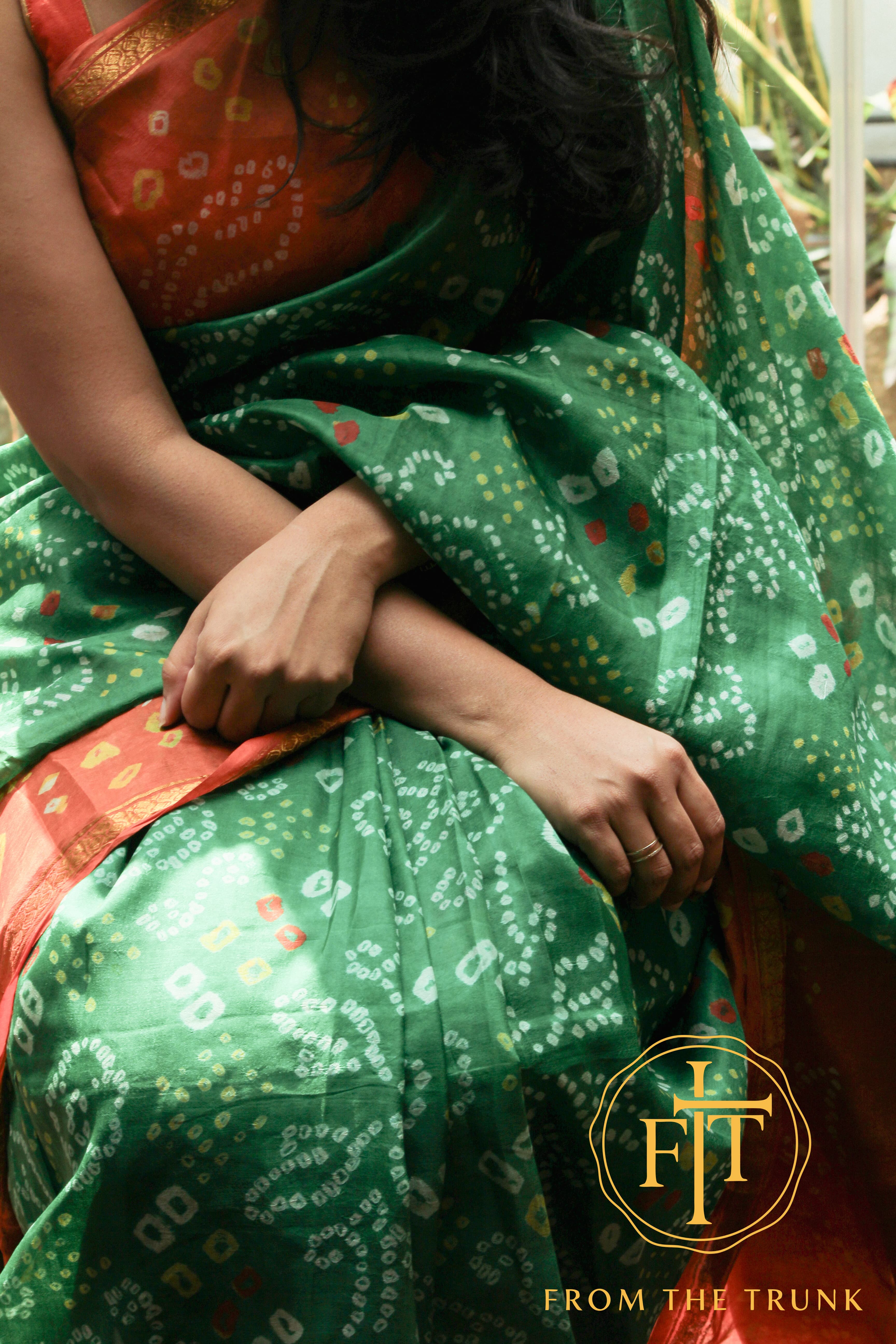 Forest & Flame Tie Dye Silk