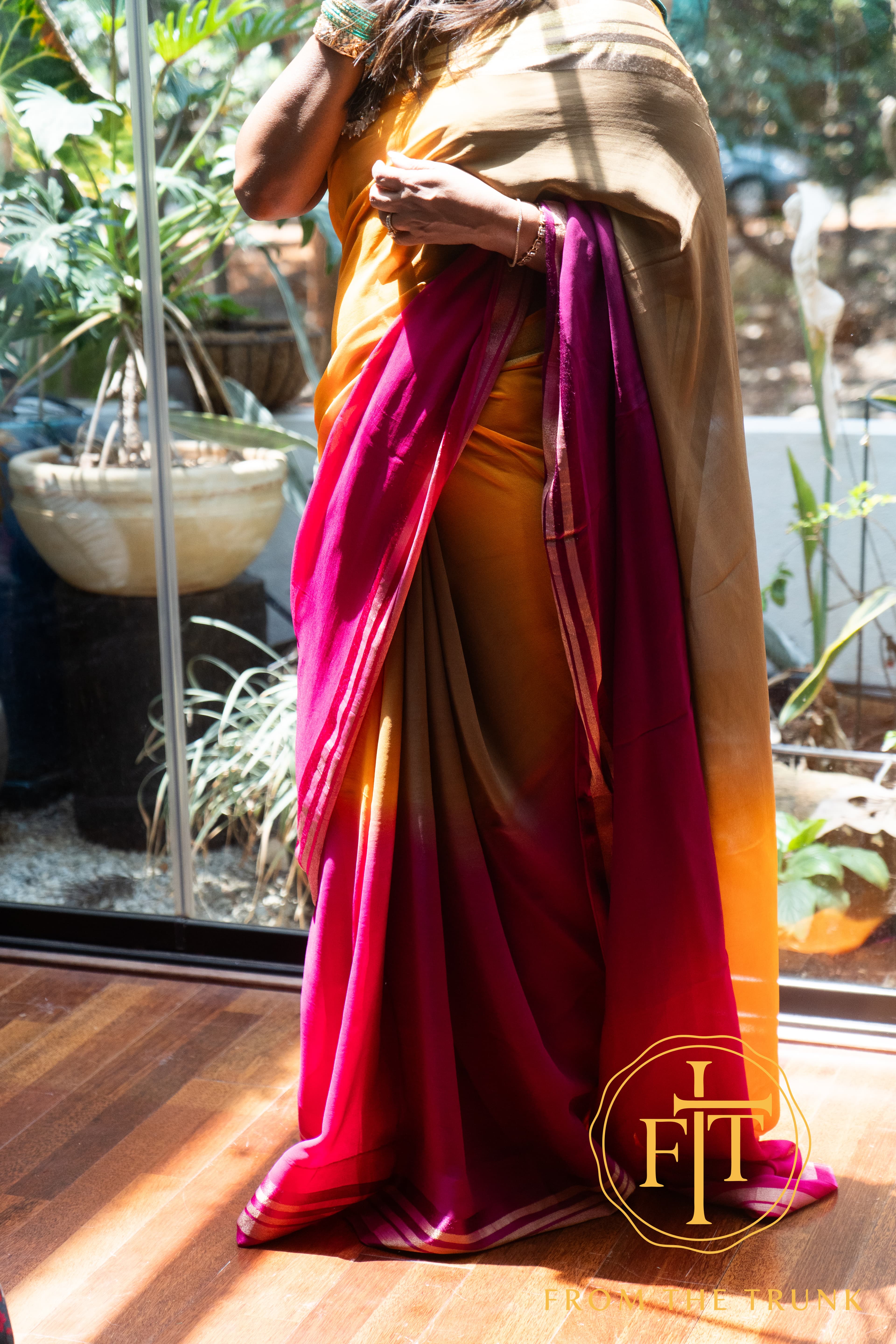 Sunset Ombré Chiffon Draped Dream