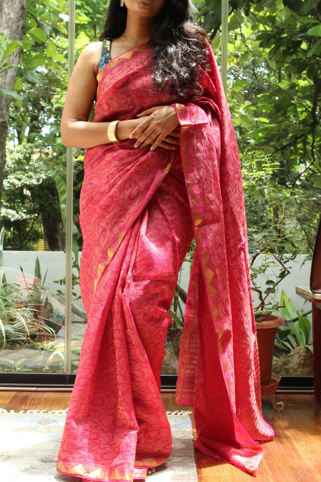 A pre-loved heritage saree from From the Trunk