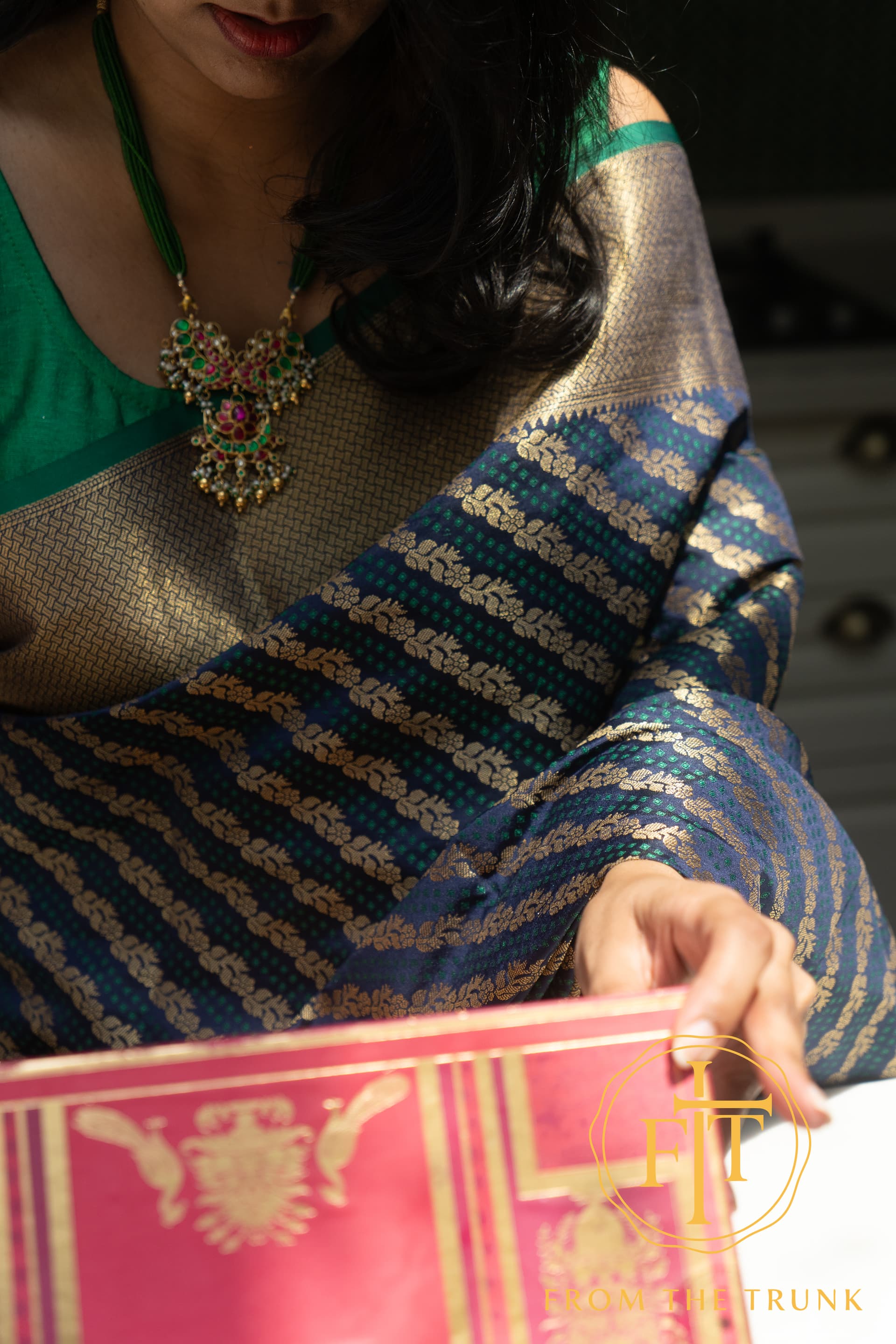 Kanjivaram Mayil shown as a pre-loved saree, Kanjeevaram Mix